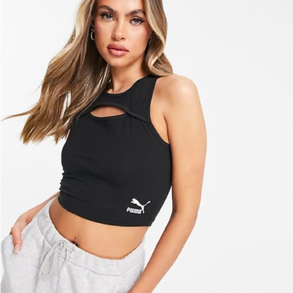 Puma Black Cutout Crop Top